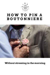 How to pin a boutonnière
